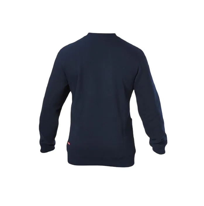 2-Pack Mens Hard Yakka Fleece Crew Jumper in Navy - Shop Now!