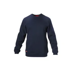 2-Pack Mens Hard Yakka Fleece Crew Jumper in Navy - Shop Now!