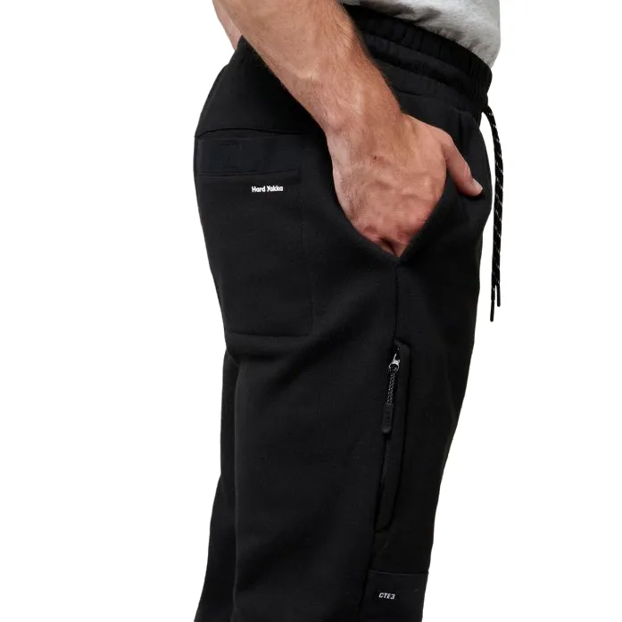 2 pack Mens Hard Yakka Xtreme Jogger Fleece Trackie Pant Black