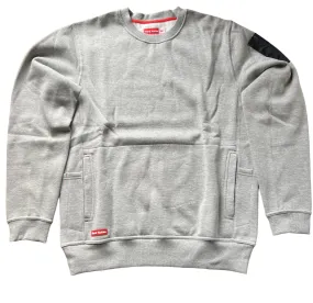 3-pack Hard Yakka Mens Fleece Crew Jumpers in Grey Marle