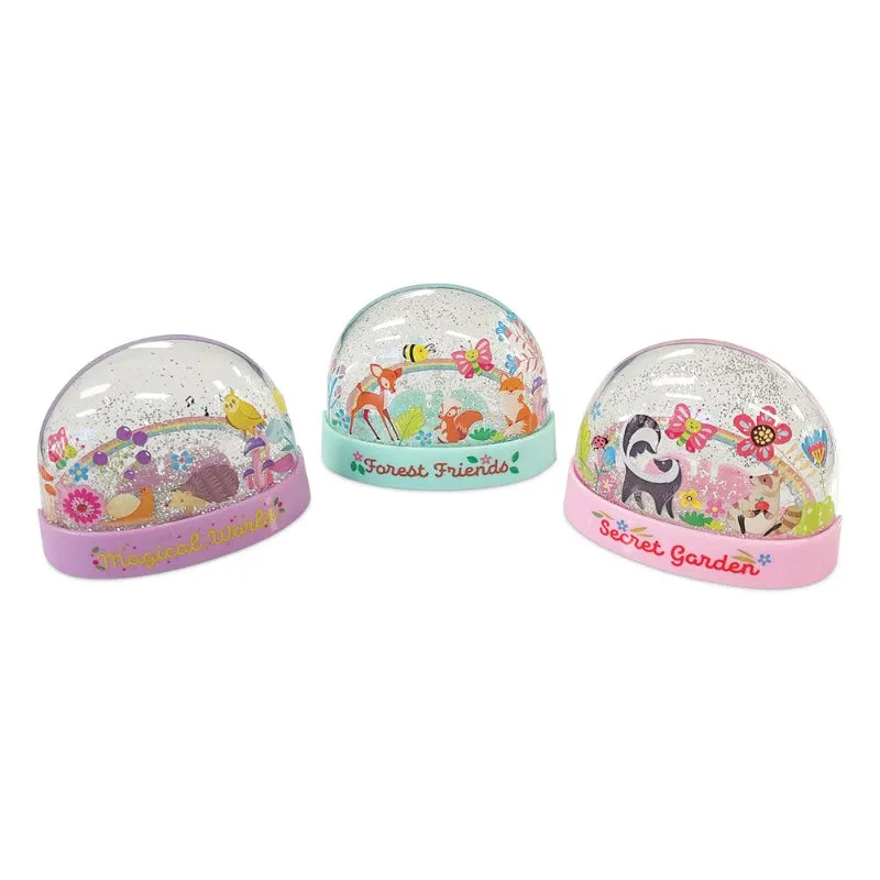 4M Mini Glitter Rainbow Water Domes: Enhance Your Decor with Sparkling Rainbow Water Domes!