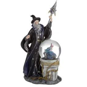 Acquire Stunning Ice Dragon Snow Globe Waterball - Sorcerer Wizard Memorabilia DRG492