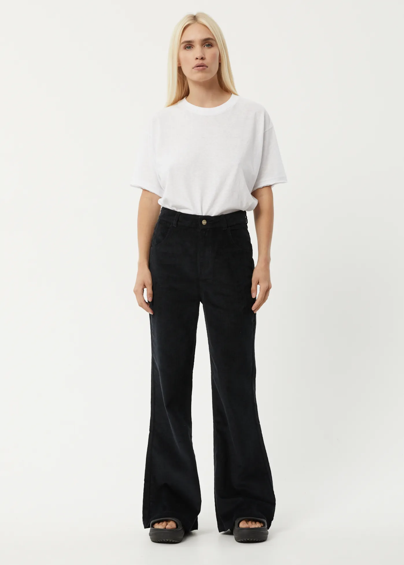 AFENDS Women's Marsha Corduroy Slim Flared Pants - Black