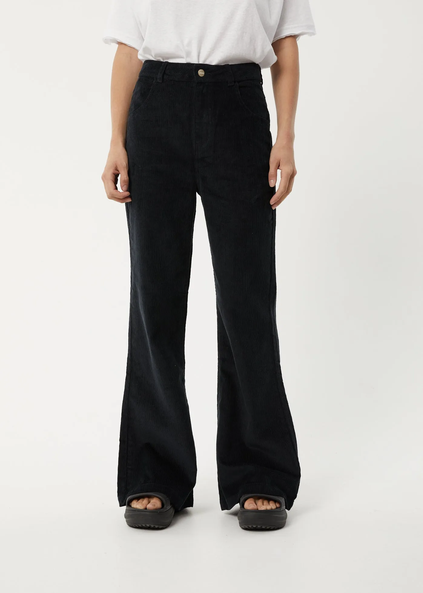 AFENDS Women's Marsha Corduroy Slim Flared Pants - Black