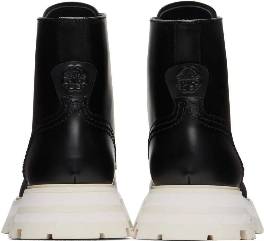 Alexander McQueen Black Leather Boots