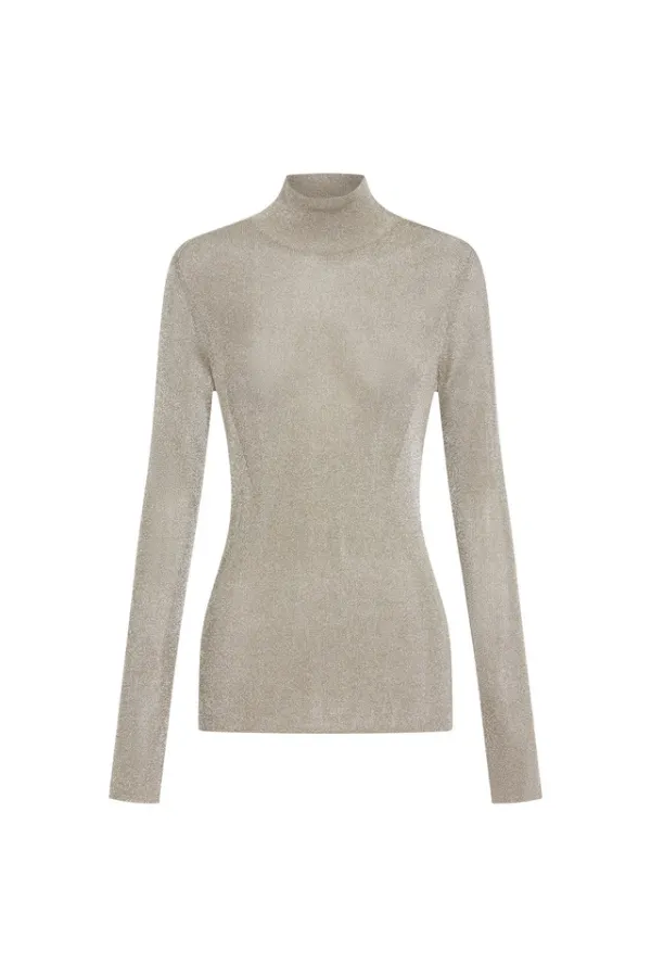 Aretz Champagne Turtleneck