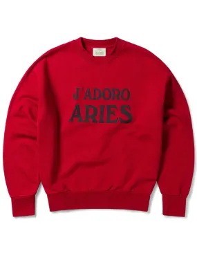 Aries Women's Red J'Adoro Aries Sweat