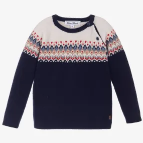 Baby Boys Blue Wool Sweater