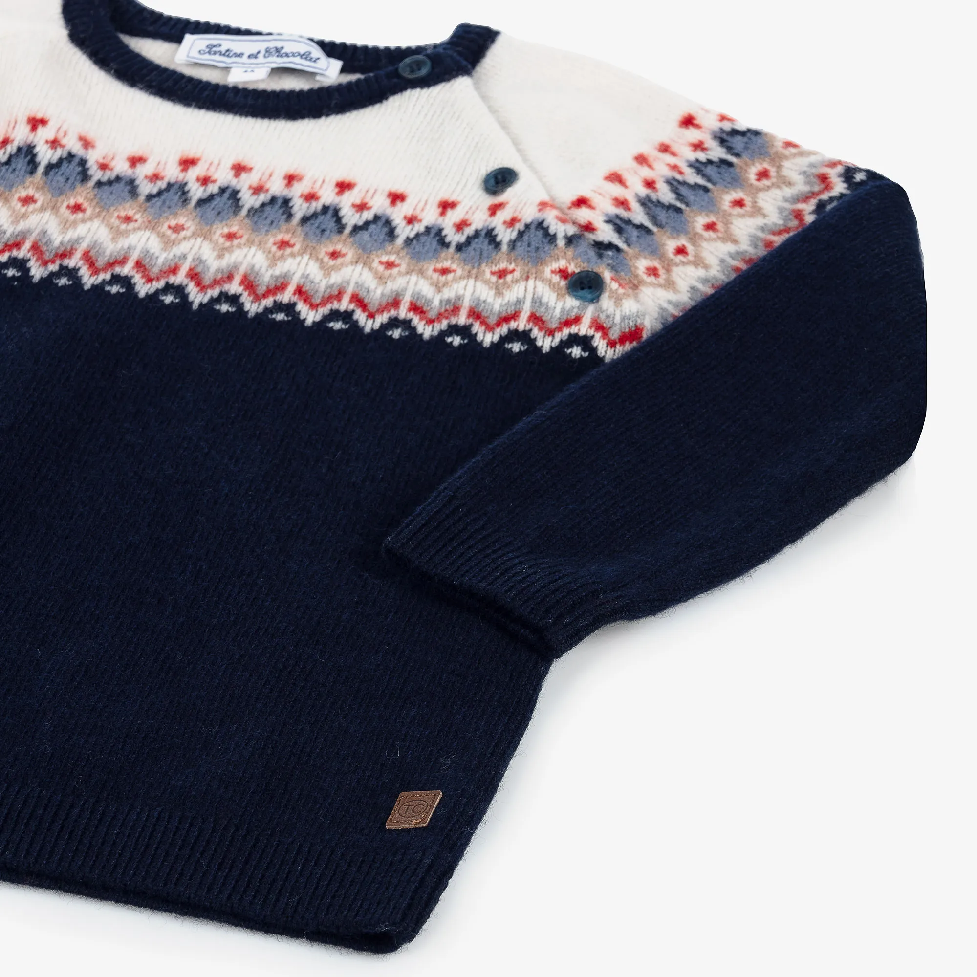 Baby Boys Blue Wool Sweater