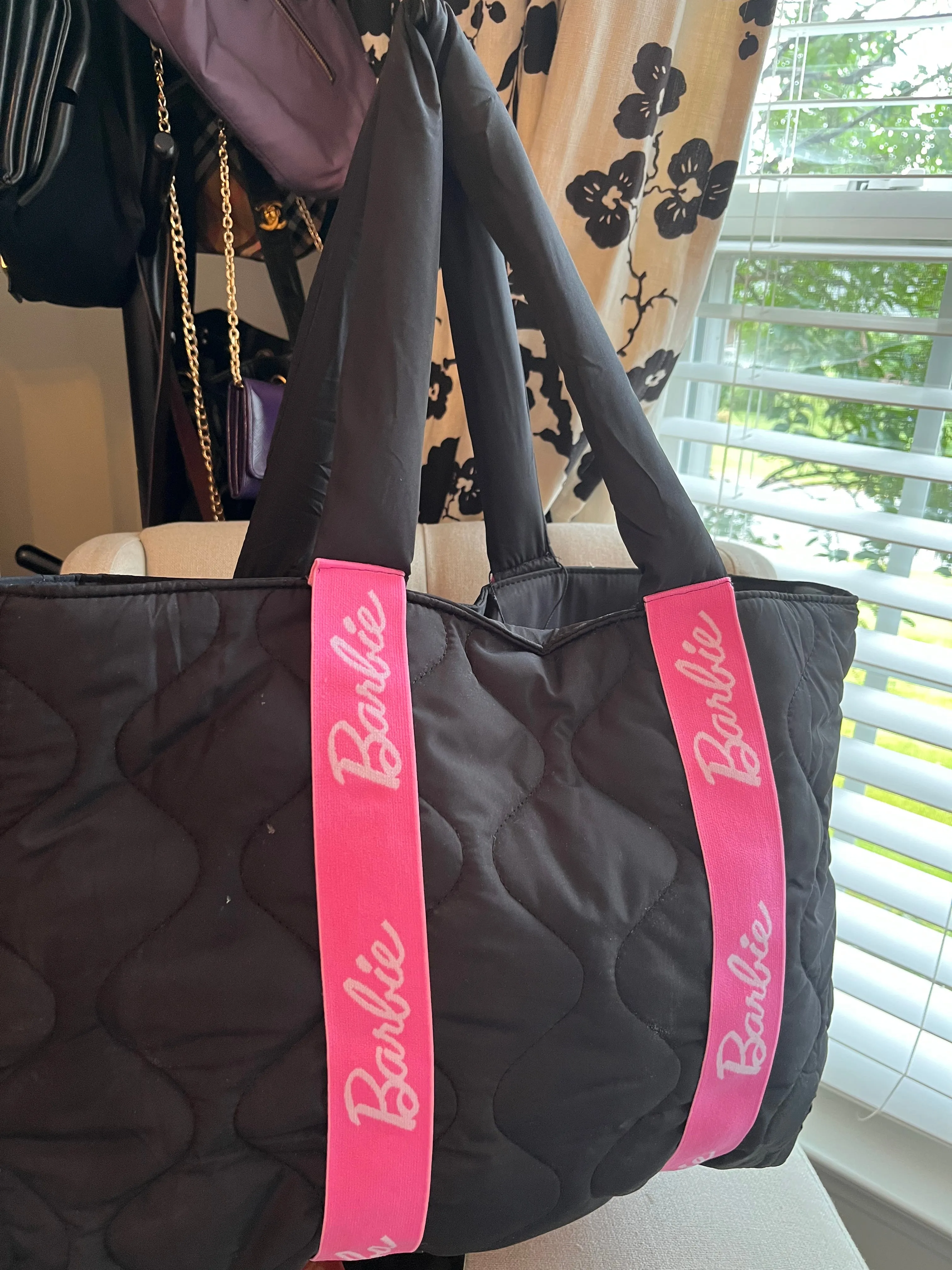 Barbie puffer tote for sale