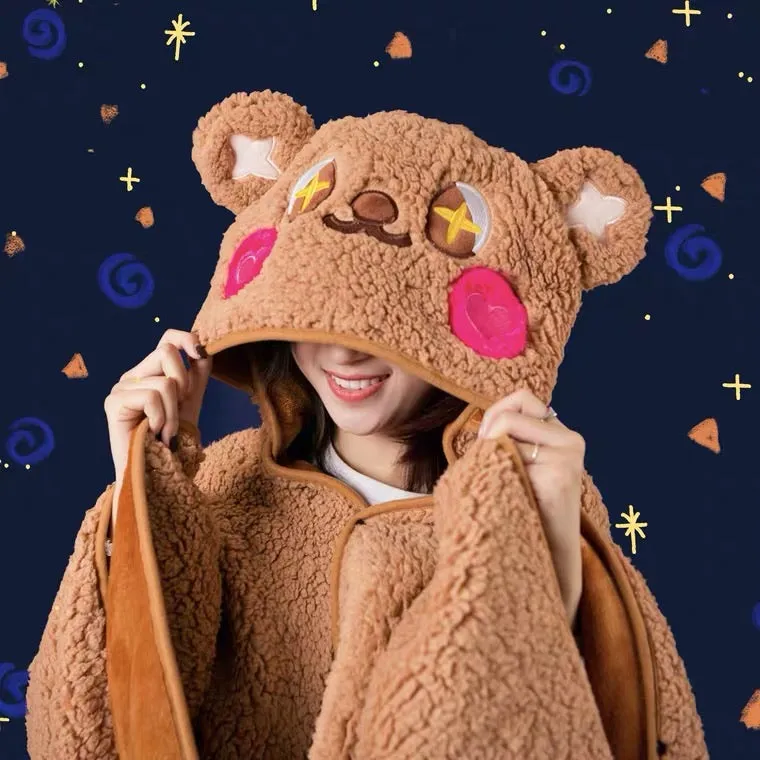 bed bear blanket cape 165x165cm