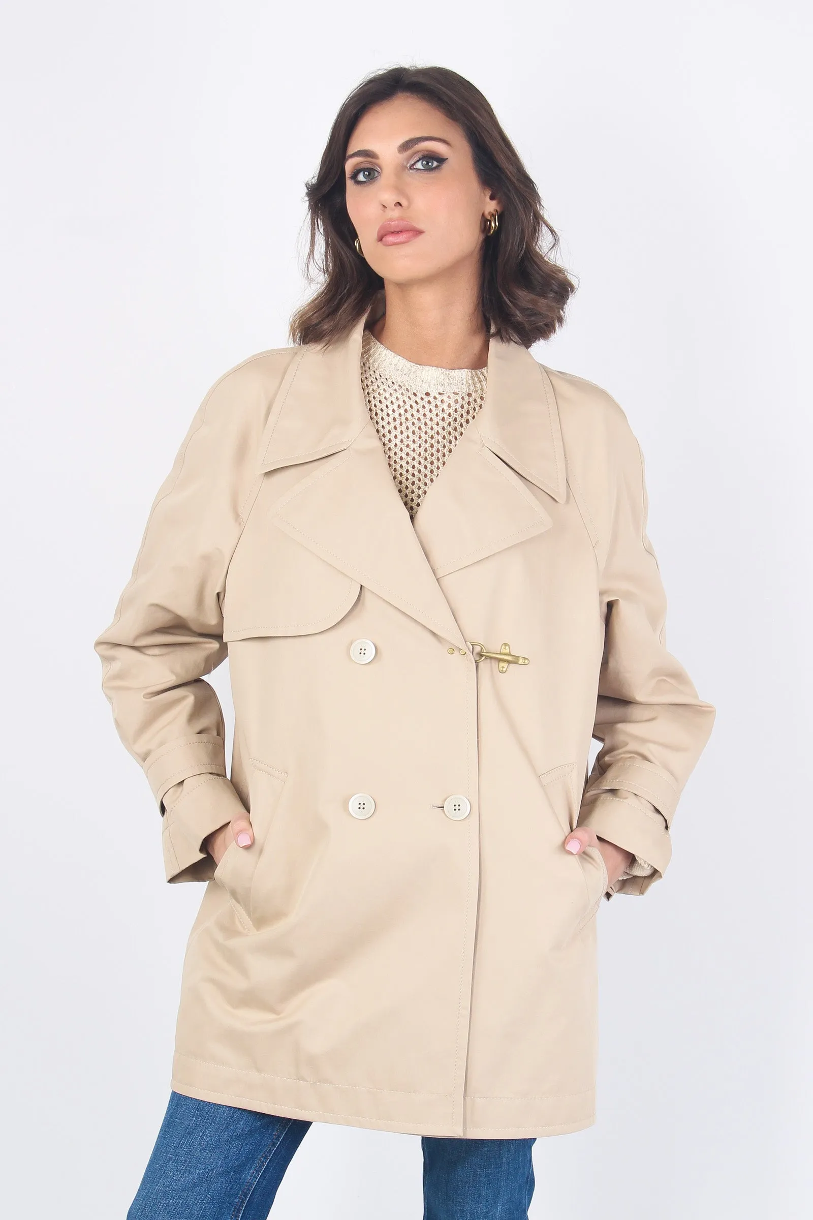 Beige Jacqueline Peacoat