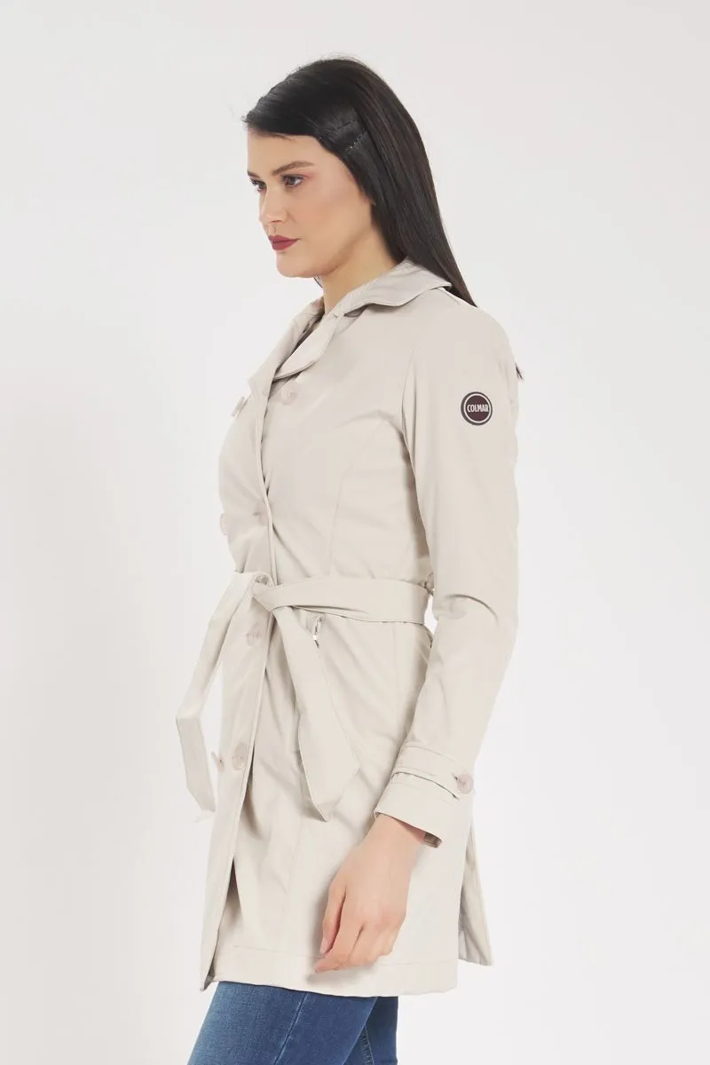 Beige trench coat