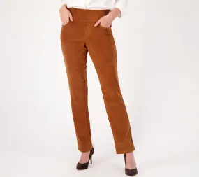 Belle by Kim Gravel Petite Knit Corduroy Pants