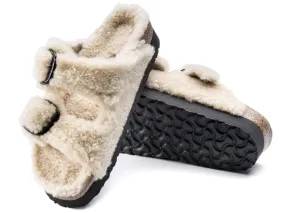 Birkenstock Arizona Platform Big Buckle Teddy Eggshell Shearling - Shop Online Now