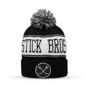 Black and White Knit Hat by Stick Bros