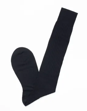 BLACK OVER-CALF HOSE WOOL SOCKS