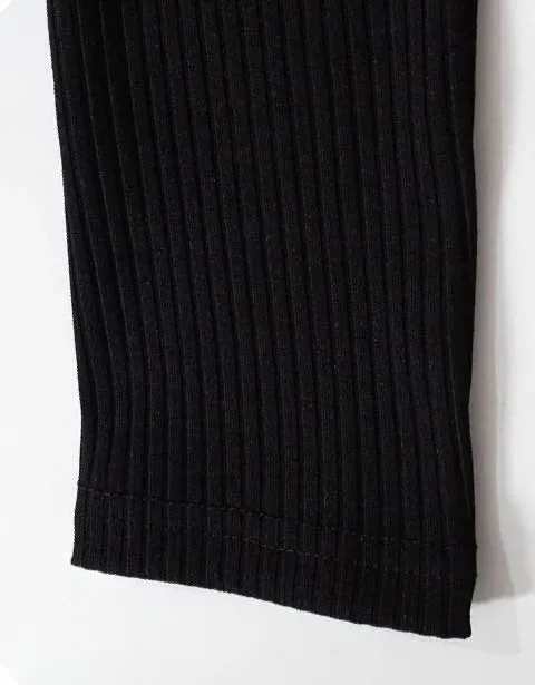 Black Turtleneck Bodycon Knit Maxi Dress