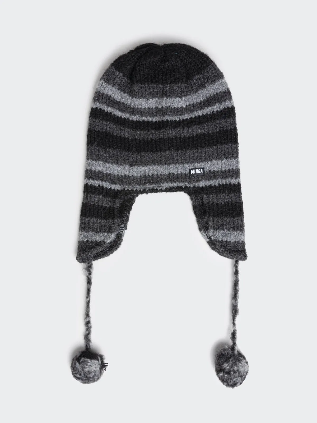 Blaire Stripes Tie Knit Hat - Google SEO Result: Striped Knit Hat with Tie