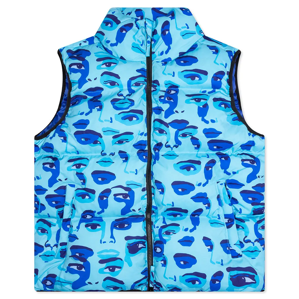 Blue Face Camo Puffer