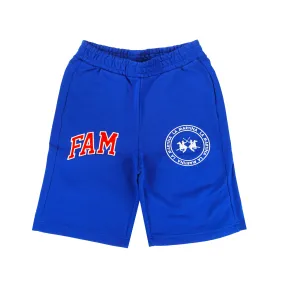 Blue Fleece Bermuda Shorts