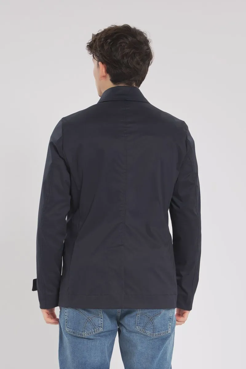 Blue Men's Trench Coat