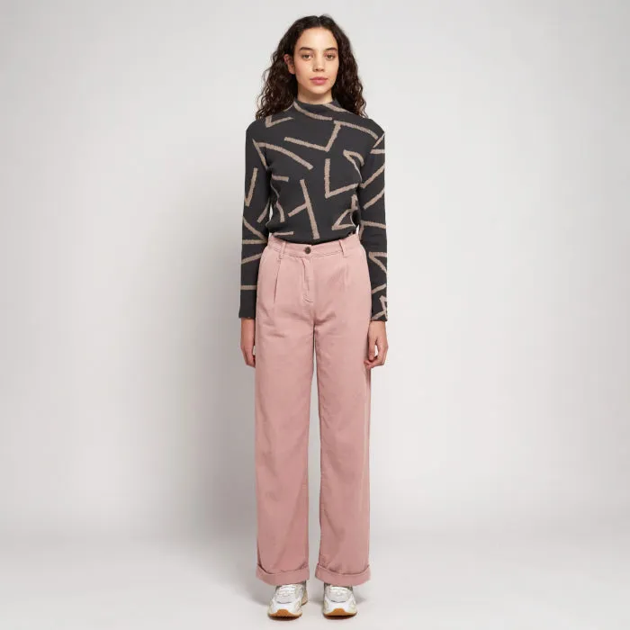 Bobo Choses Pink Corduroy Pants Woman Pleated