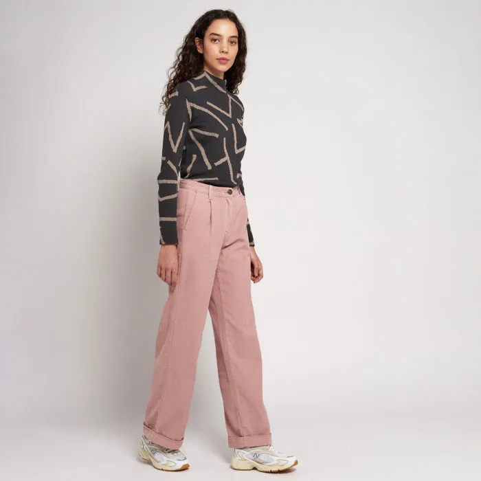 Bobo Choses Pink Corduroy Pants Woman Pleated