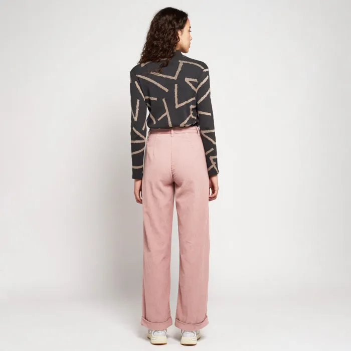 Bobo Choses Pink Corduroy Pants Woman Pleated