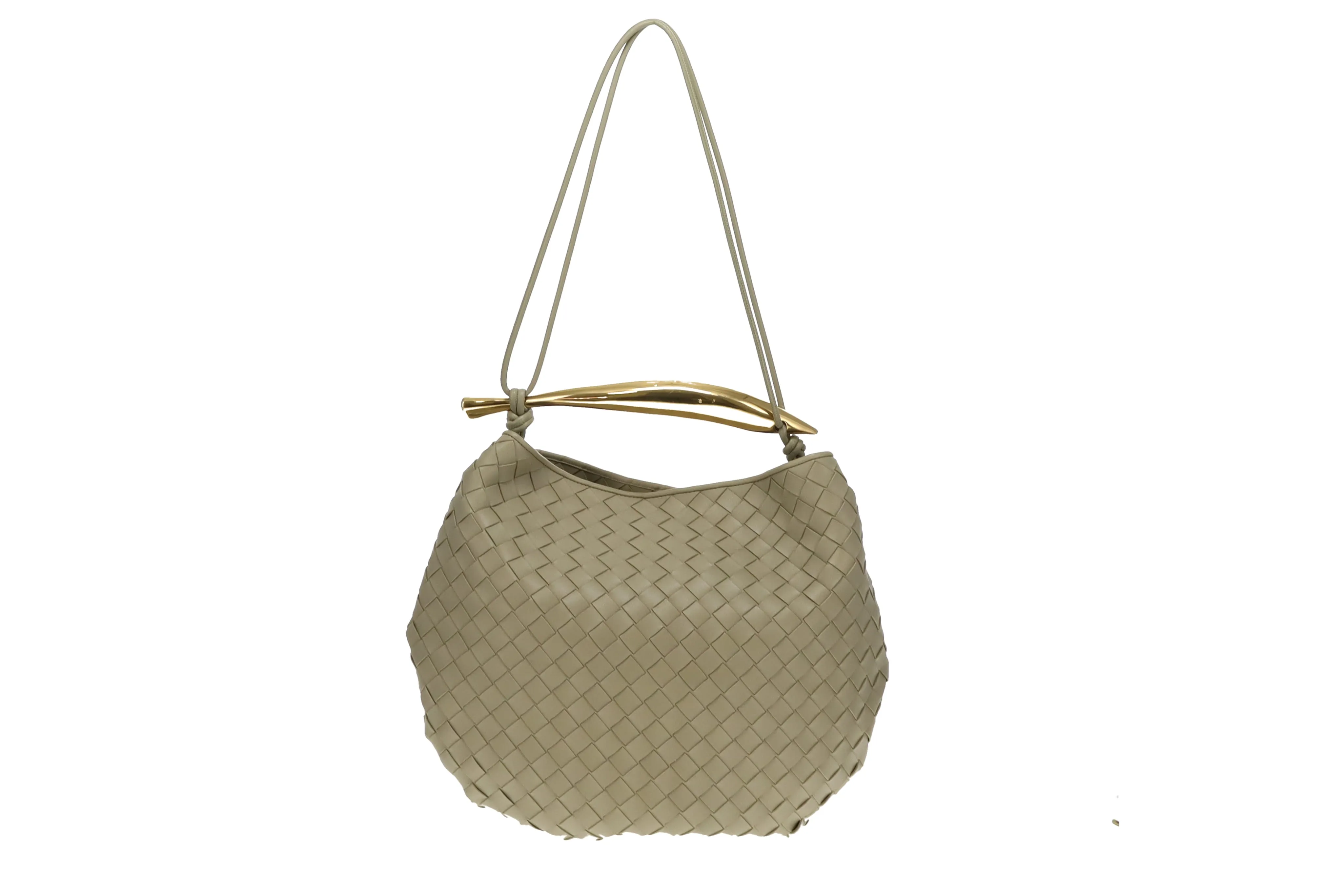 Bottega Veneta Travertine Intrecciato Medium Sardine