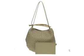 Bottega Veneta Travertine Intrecciato Medium Sardine