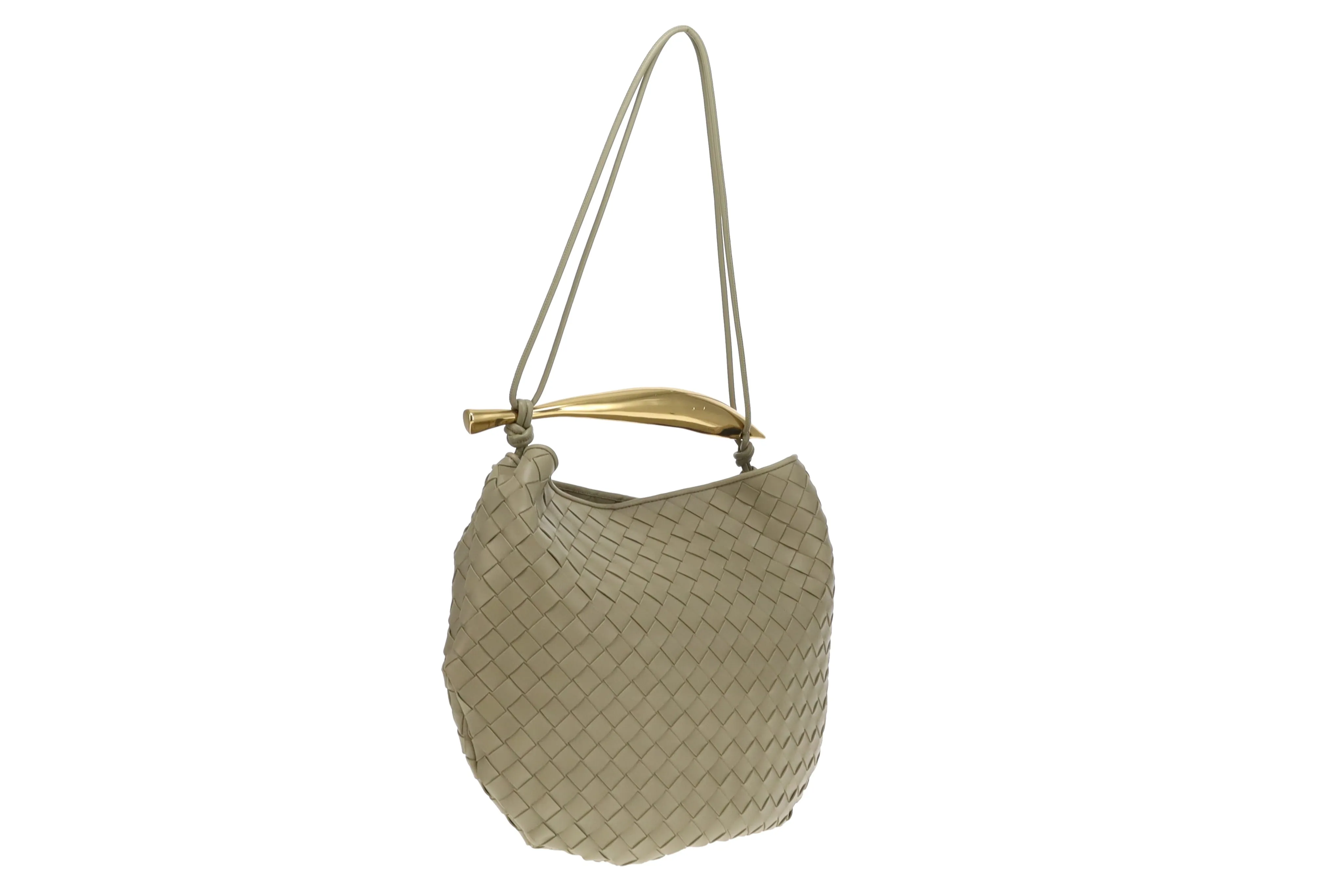 Bottega Veneta Travertine Intrecciato Medium Sardine