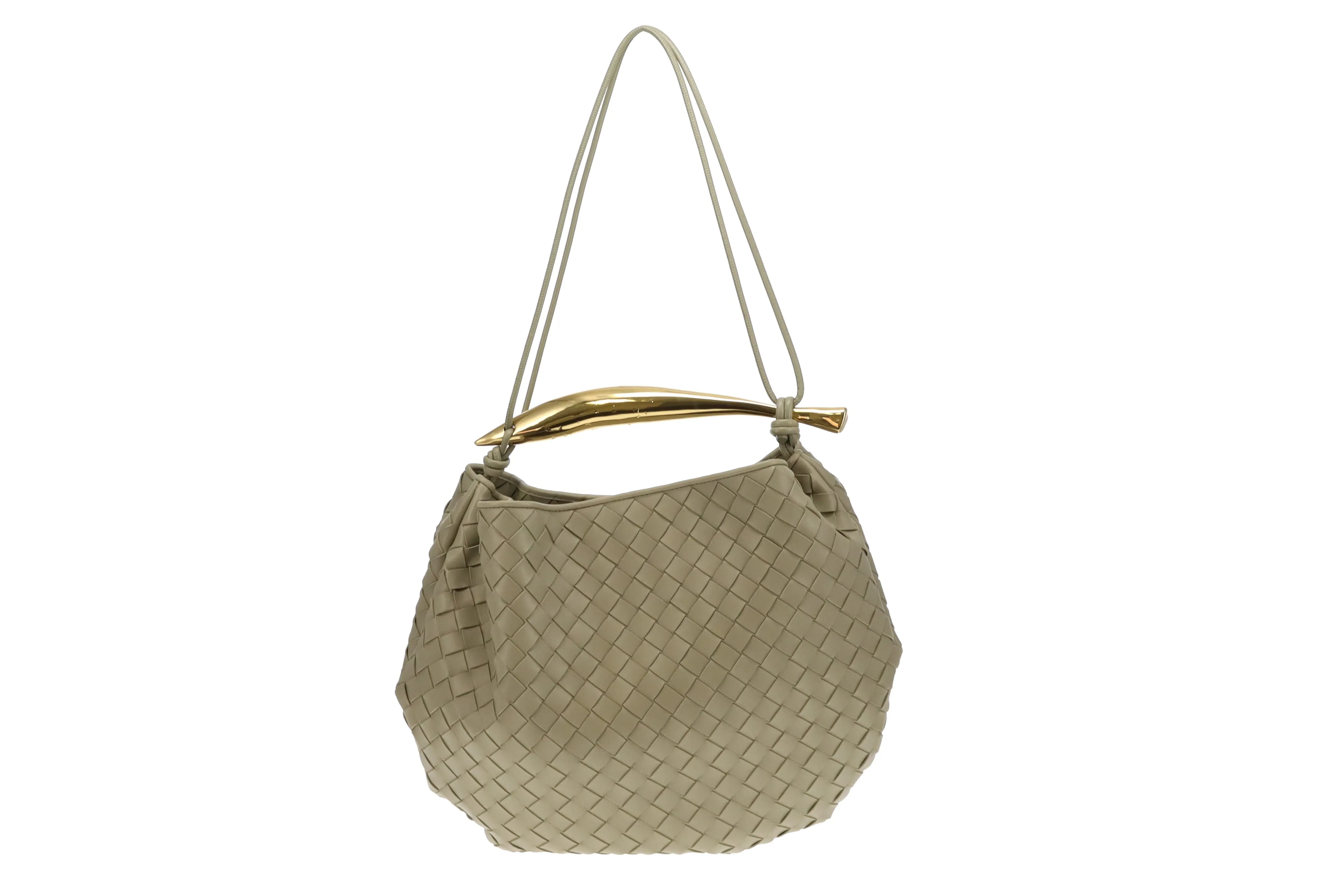 Bottega Veneta Travertine Intrecciato Medium Sardine