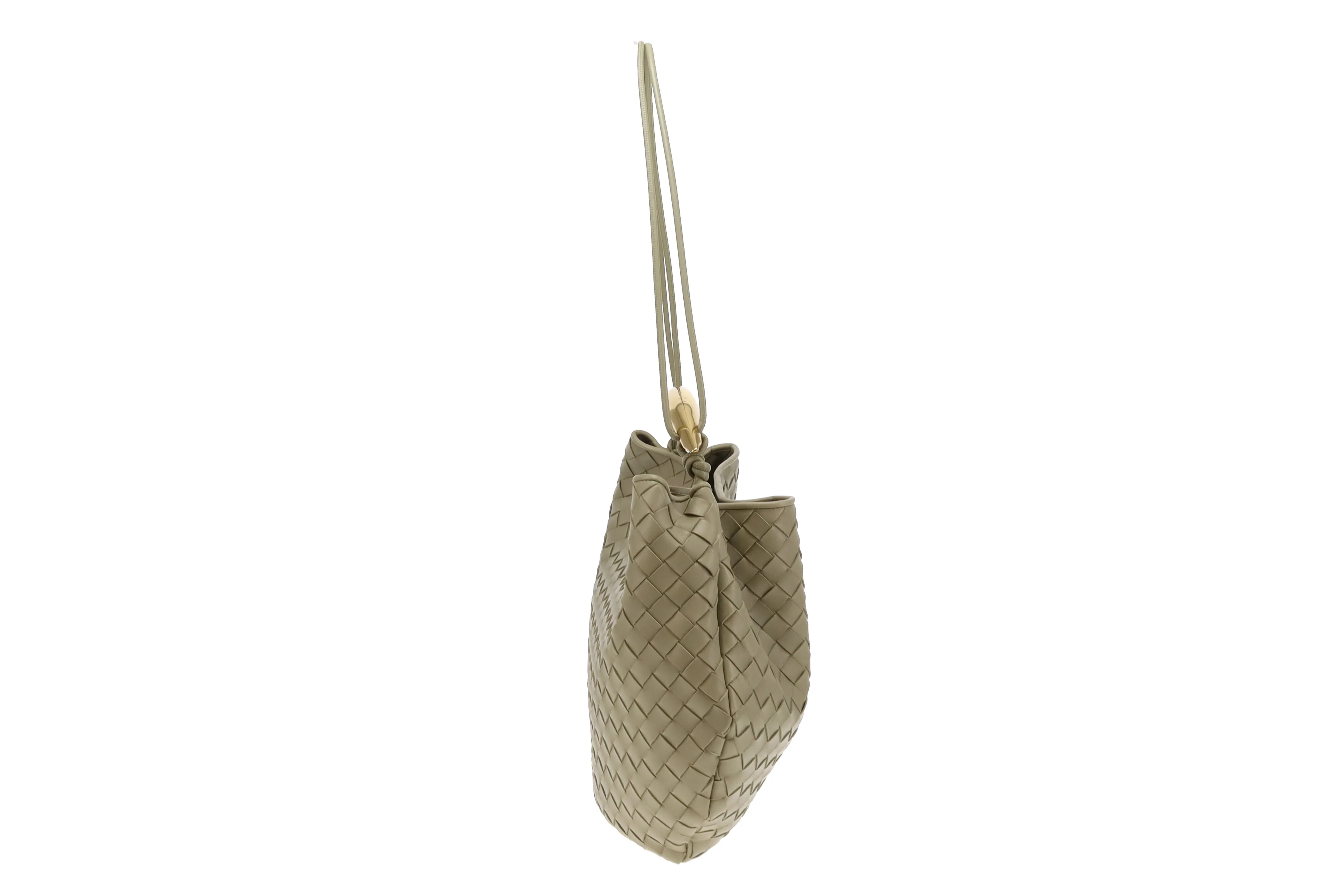 Bottega Veneta Travertine Intrecciato Medium Sardine