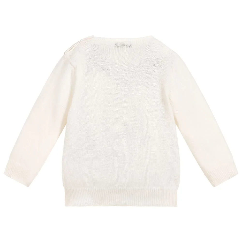 Boys Ivory Wool Sweater