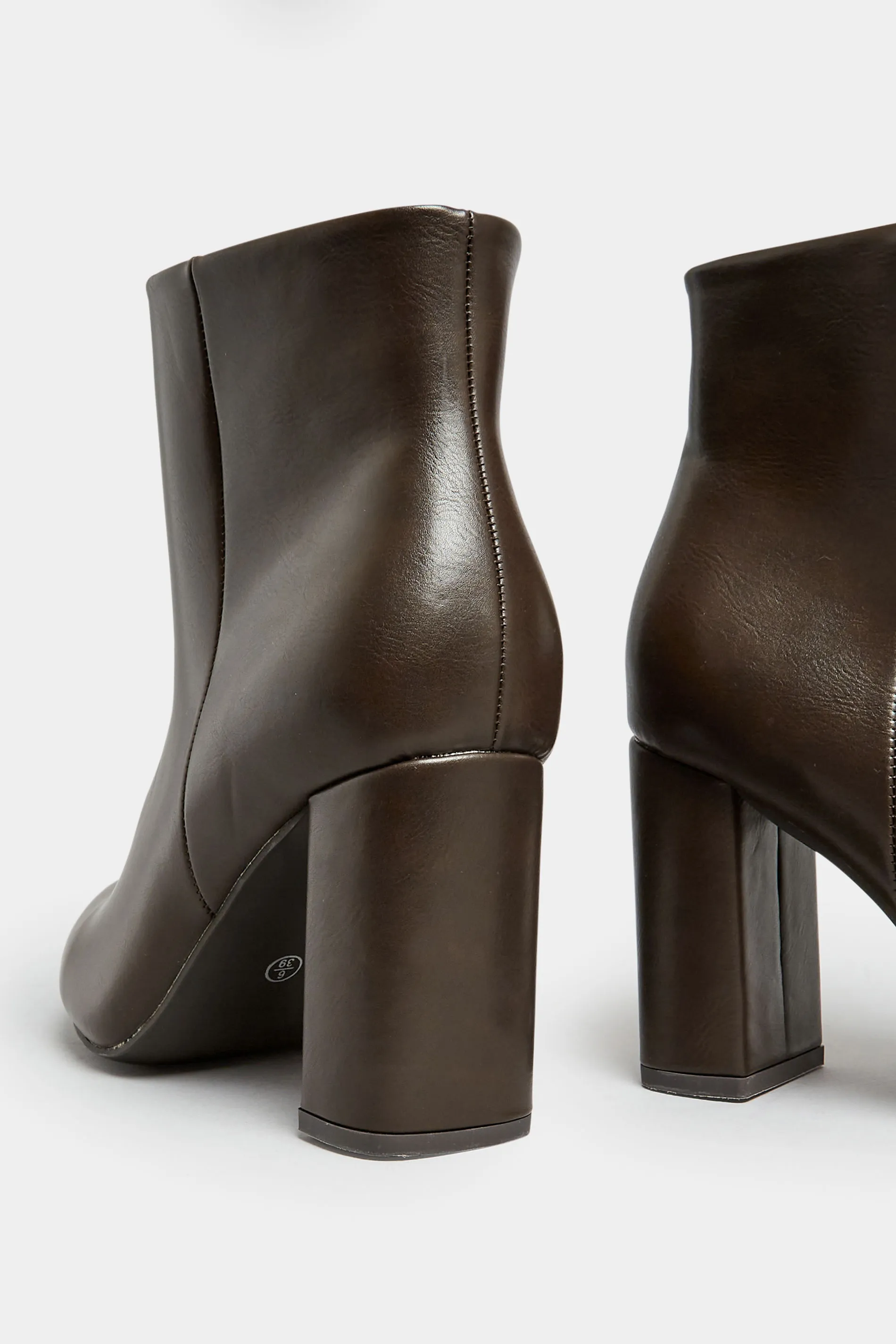 Brown Heeled Ankle Boots - Extra Wide EEE Fit - Limited Collection