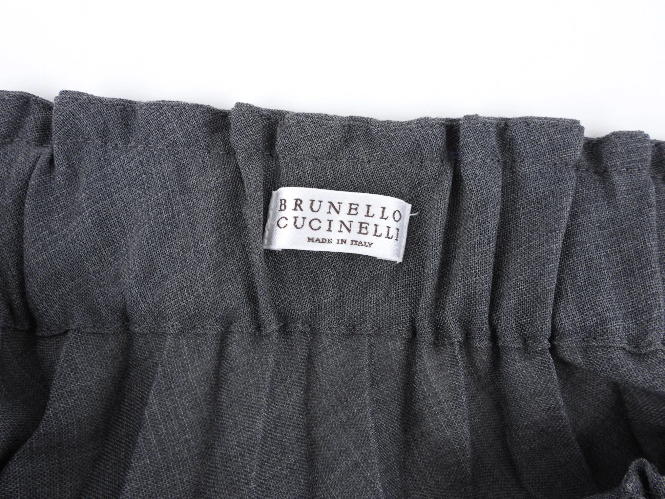 Brunello Cucinelli Grey Wool Blend Striped Knife Pleat Midi Skirt - IT40 / USA 4