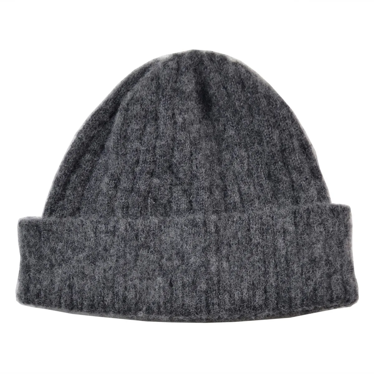 Cable knit Shaggy Dog Beanie in Grey