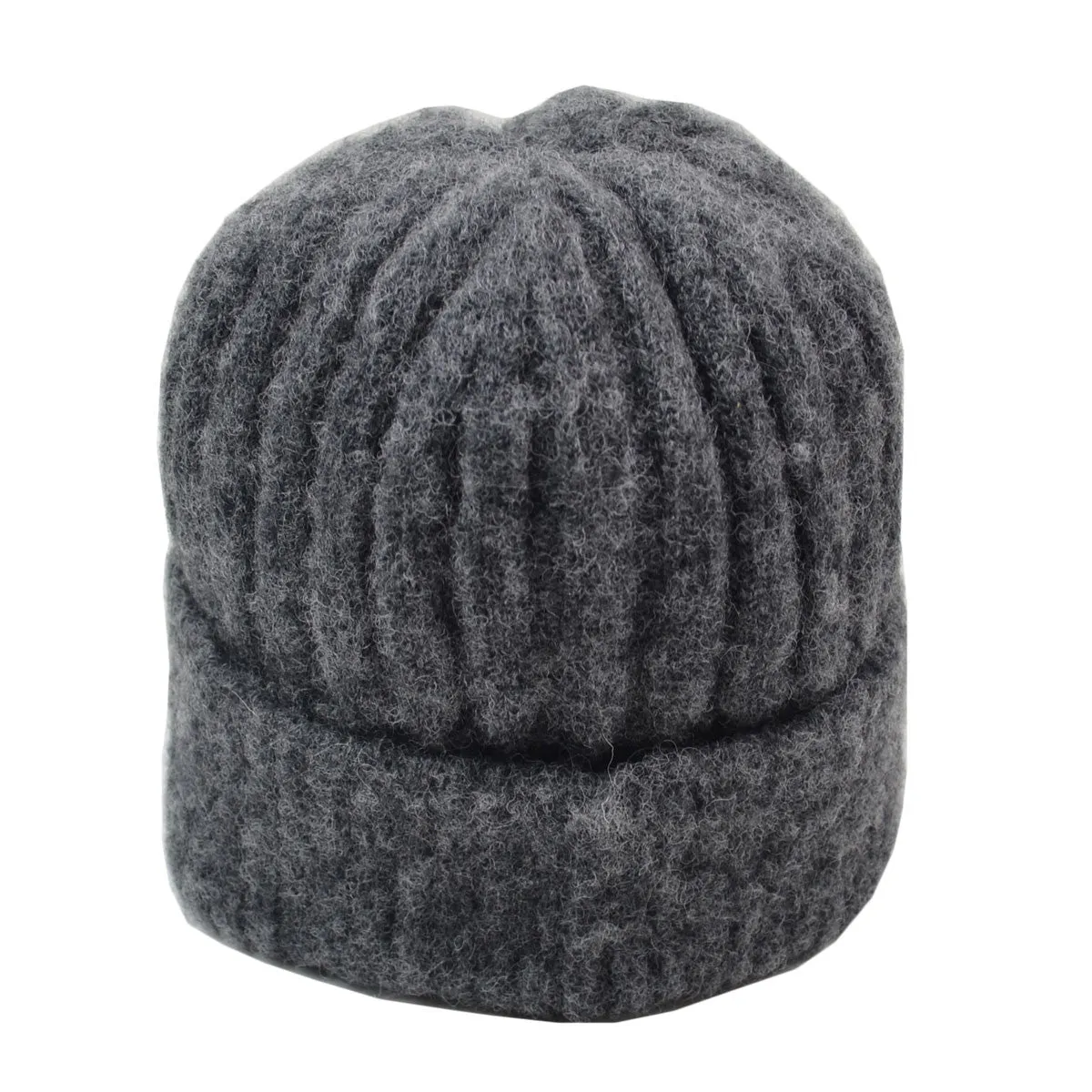 Cable knit Shaggy Dog Beanie in Grey