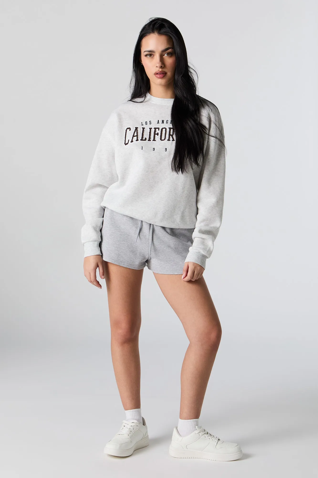 California embroidered fleece sweatshirt.