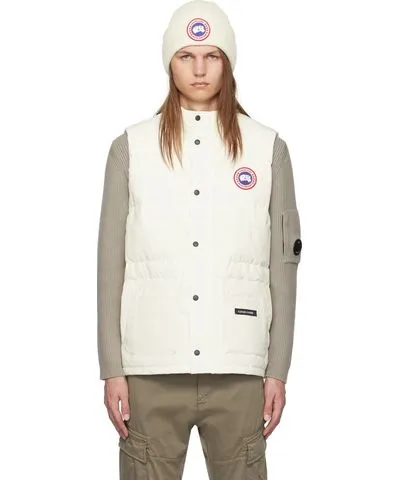 Canada Goose White Freestyle Crew Down Vest