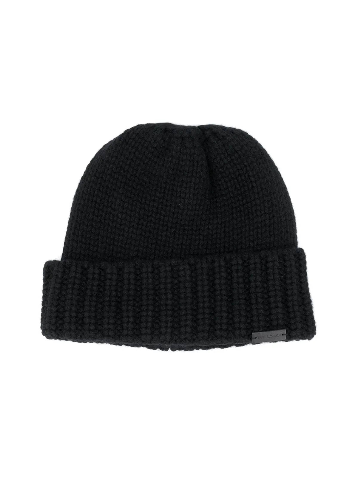 Cashmere knit beanie.