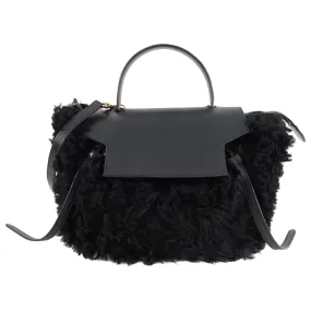 Celine Black Shearling Belt Bag - Google SEO: Trendy Black Shearling Belt Bag by Celine