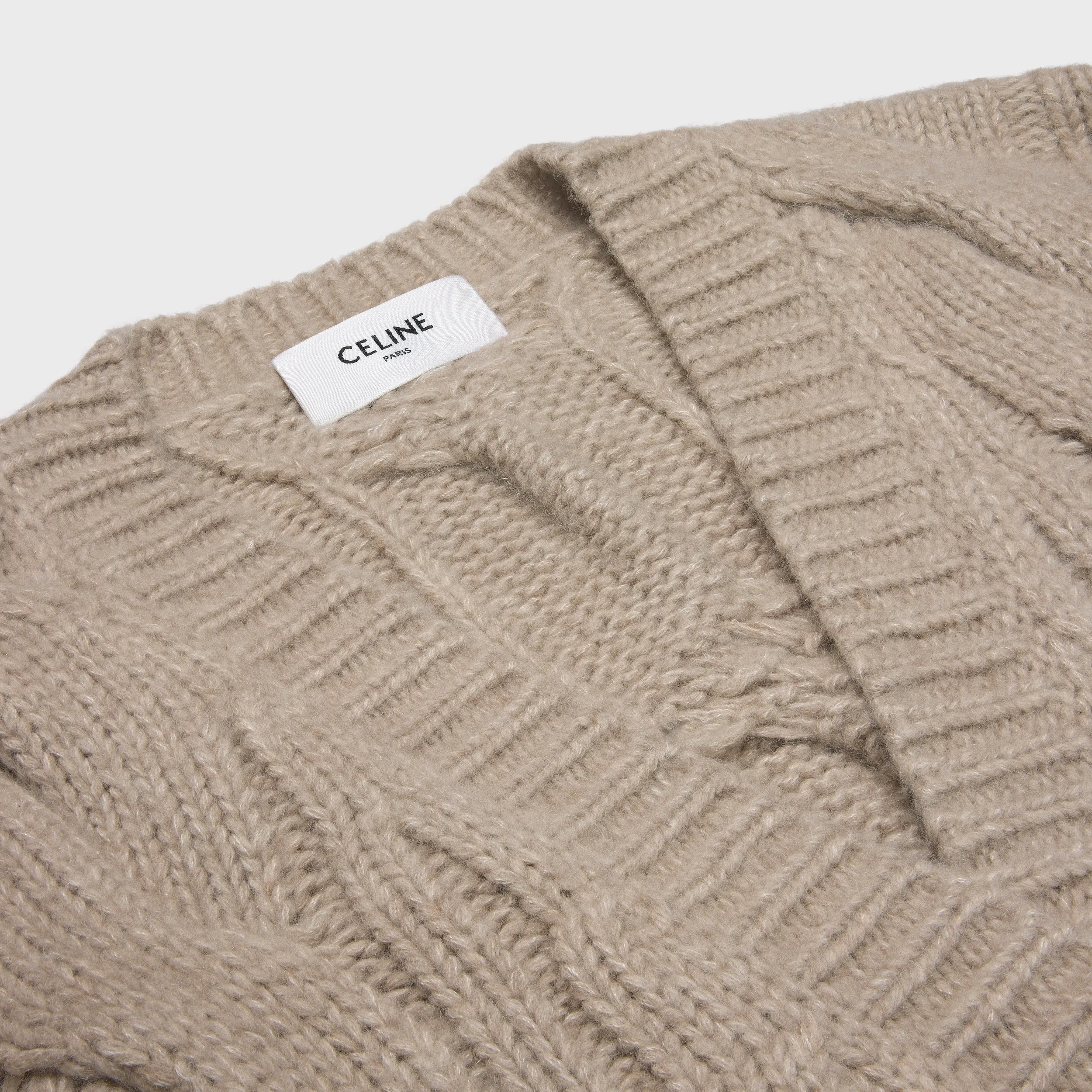 CELINE Long Cable-Knit Cardigan 2AJ36086U.03SD