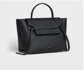 Celine Mini Belt Bag In Grained Calfskin Black