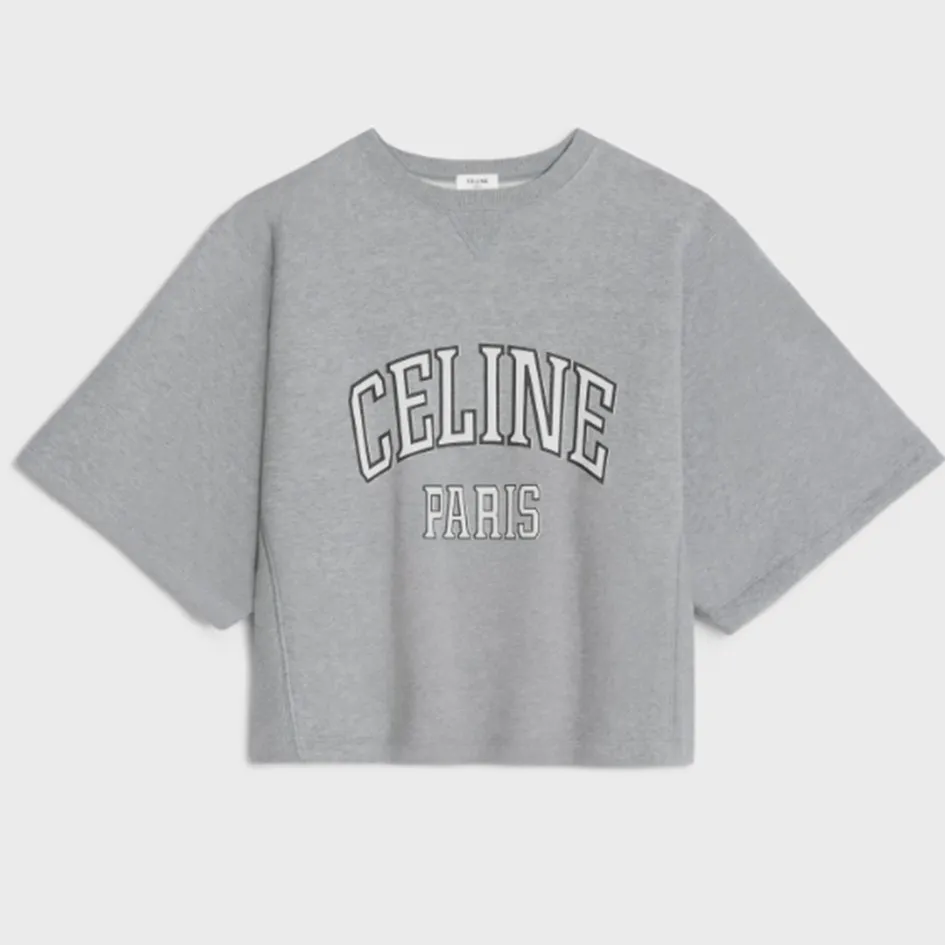 Celine Paris Loose Cotton Fleece Sweatshirt - Shop Now!