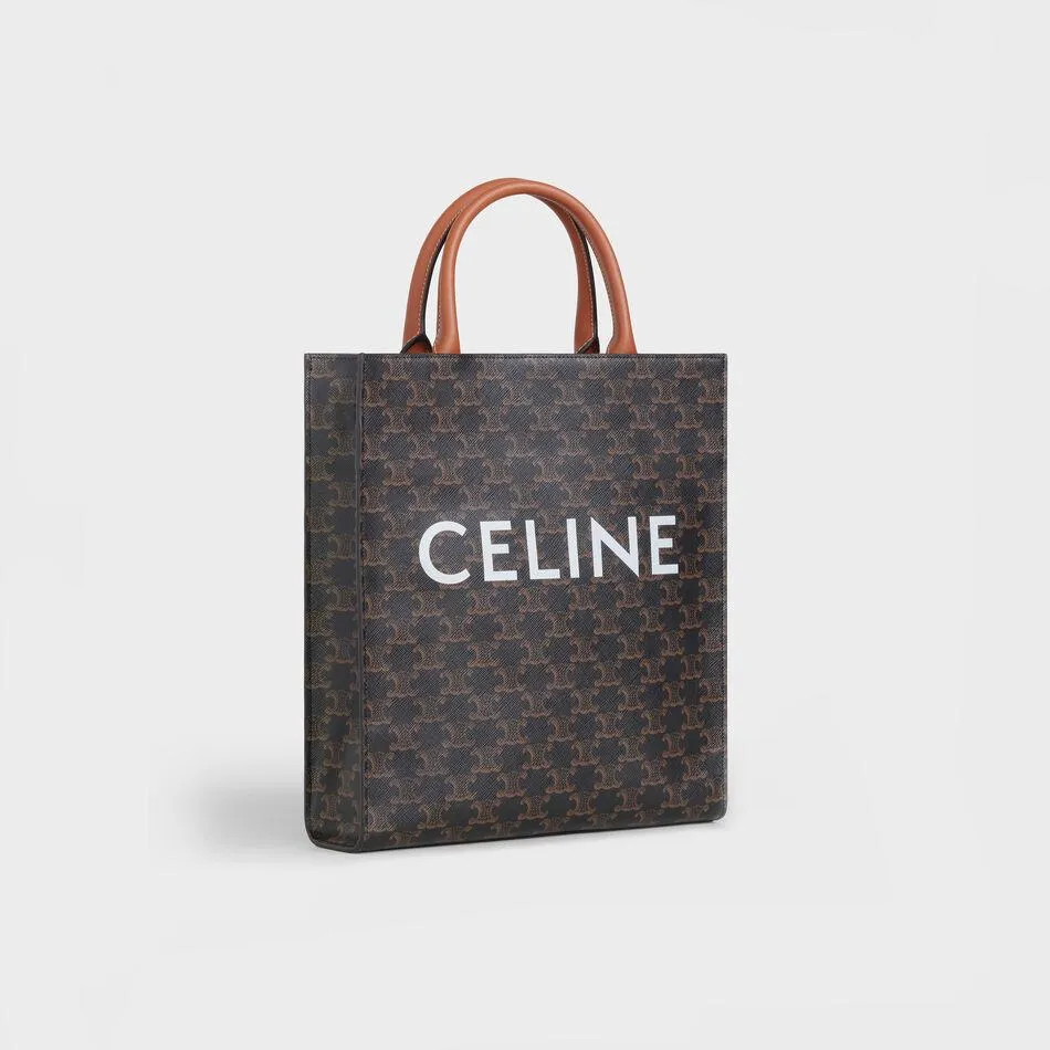 Celine Small Cabas Vertical In Triomphe Canvas