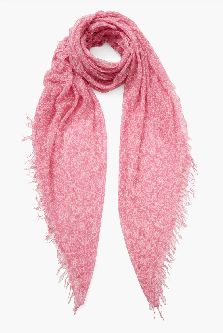 Chan Luu printed floral scarf