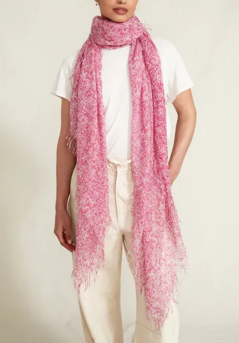 Chan Luu printed floral scarf