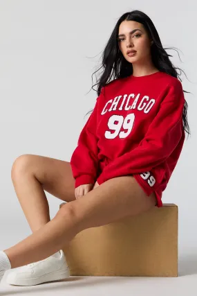 Chicago Chenille Embroidered Fleece Crewneck Sweatshirt